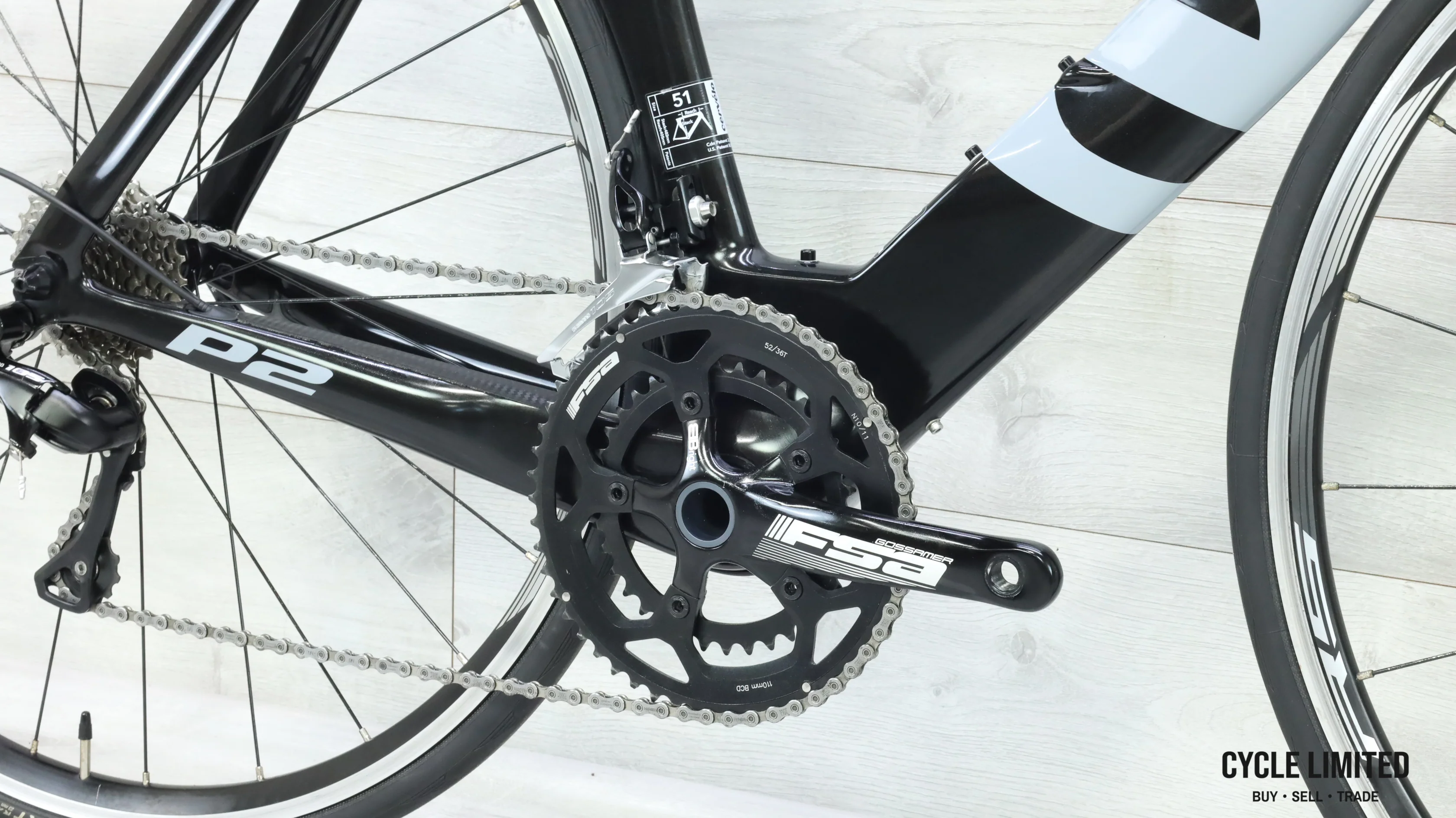 2017 Cervelo P2 Triathlon Bike - 51cm - Image 5