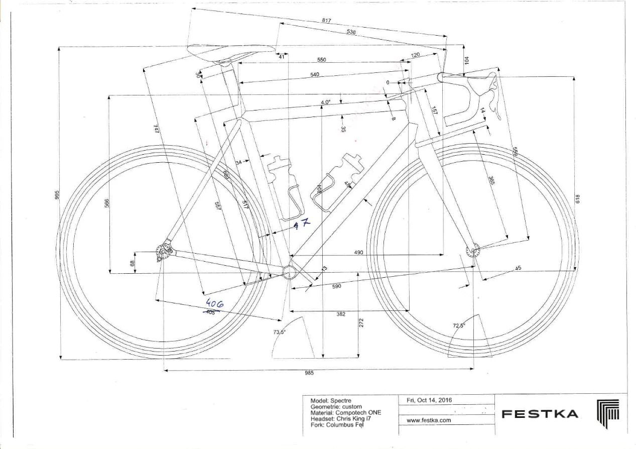 2017 Festka Spectre Road Bike Frameset - 55cm - Image 17