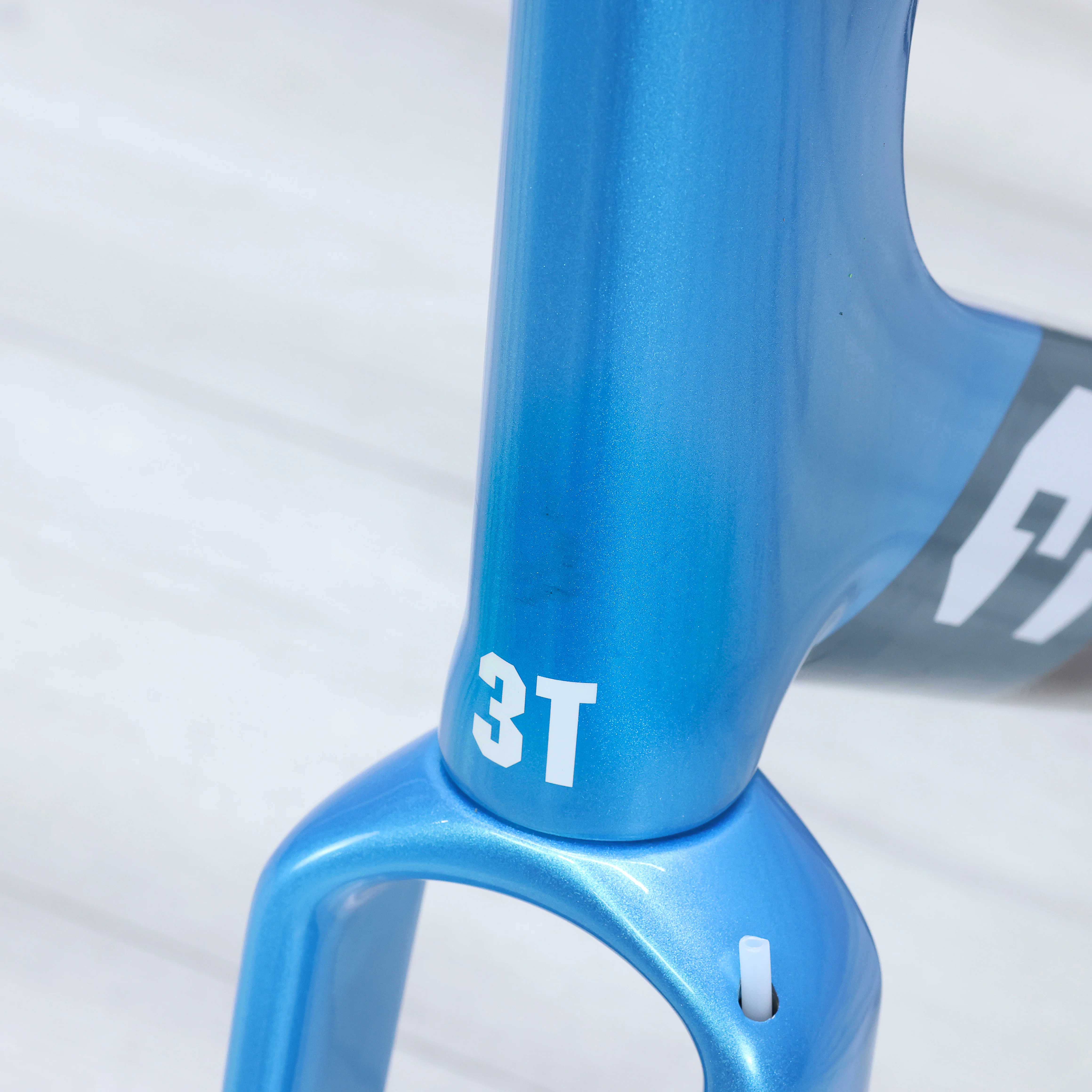 3T Exploro RaceMax Blue/Brown Gravel Bike Frameset - 56cm - Image 11
