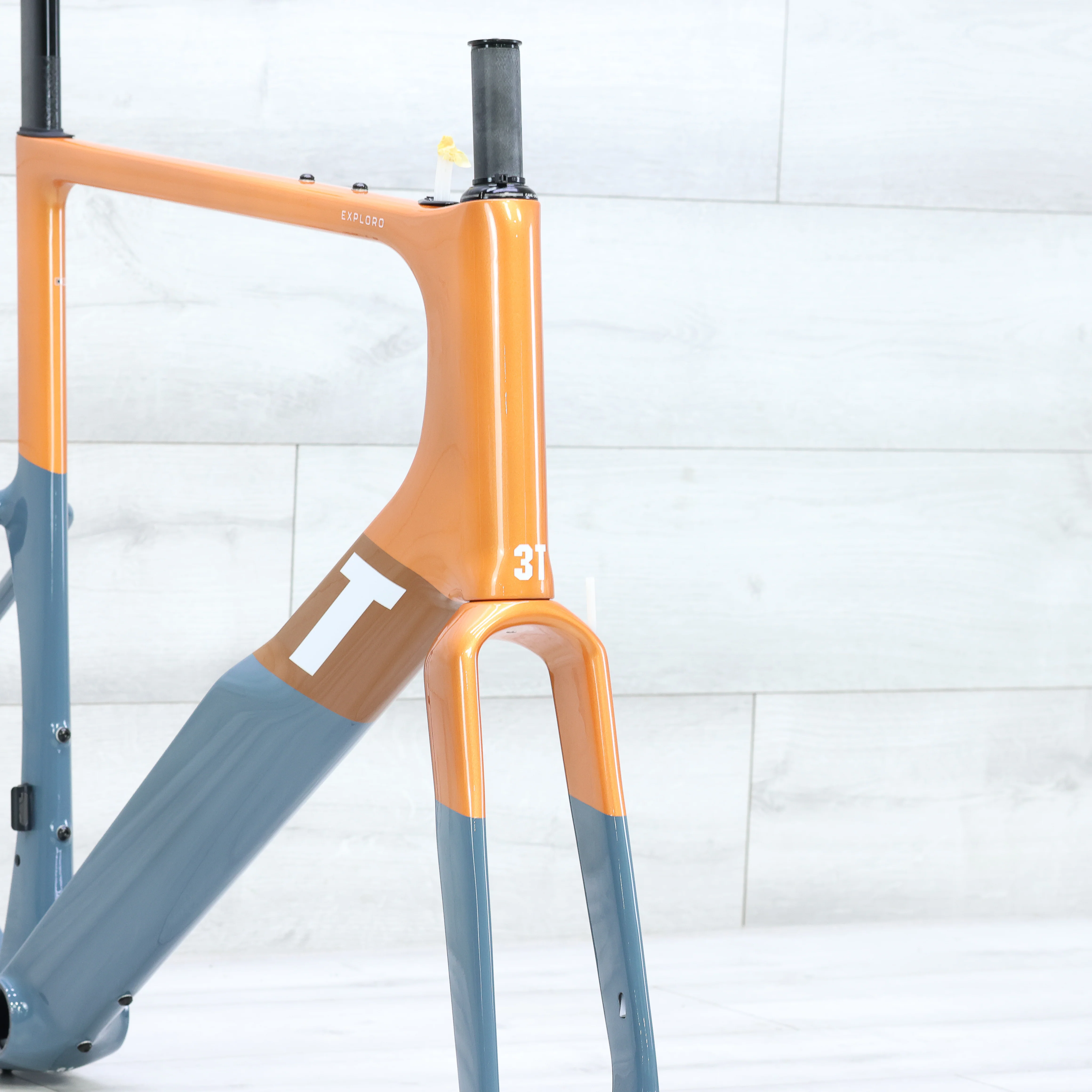 3T Exploro Racemax Gravel Bike Frameset Orange/Grey - Image 11