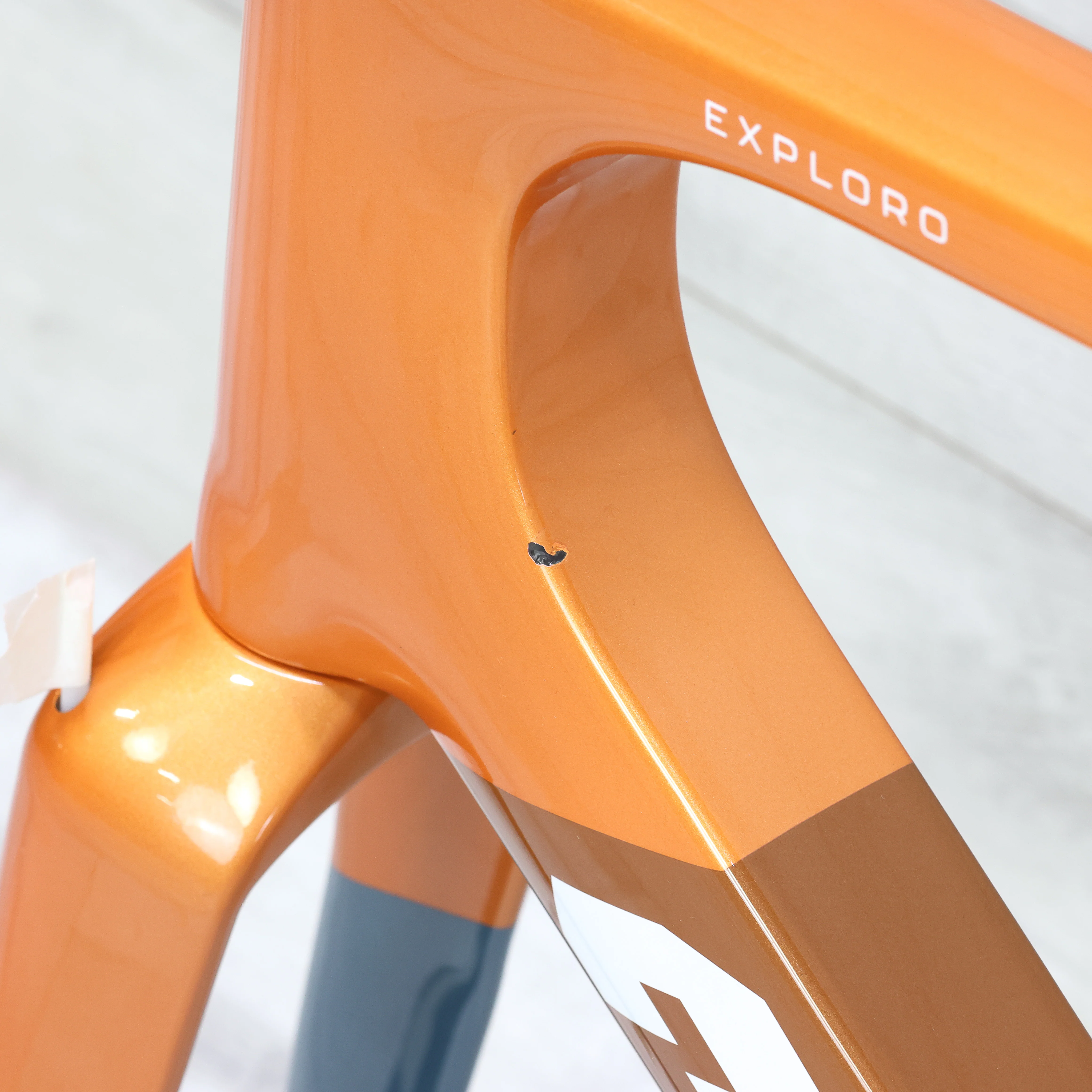 3T Exploro Racemax Gravel Bike Frameset Orange/Grey - 56cm - Image 8