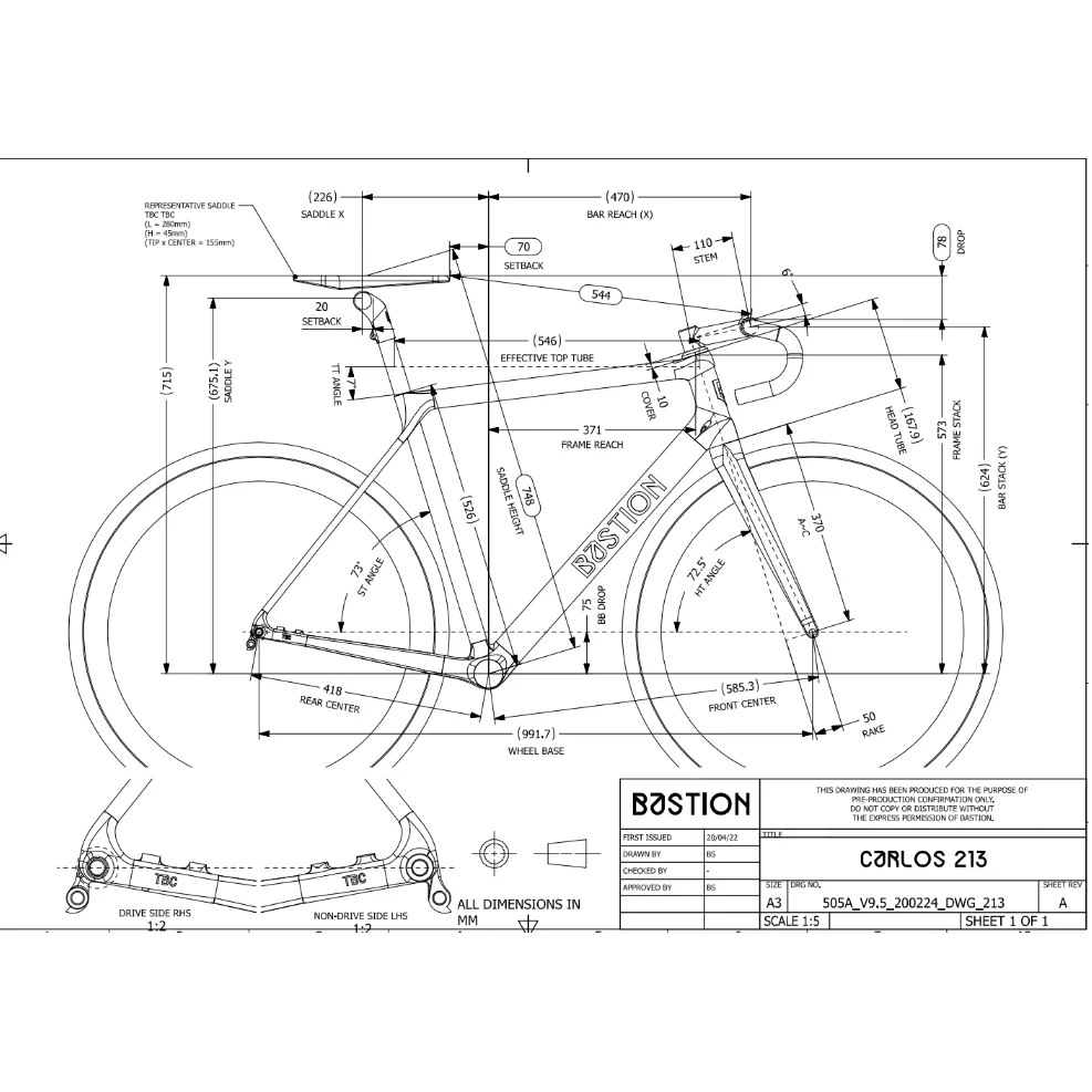 Bastion Demon Custom Road Bike Frameset -  2022, Medium - Image 14