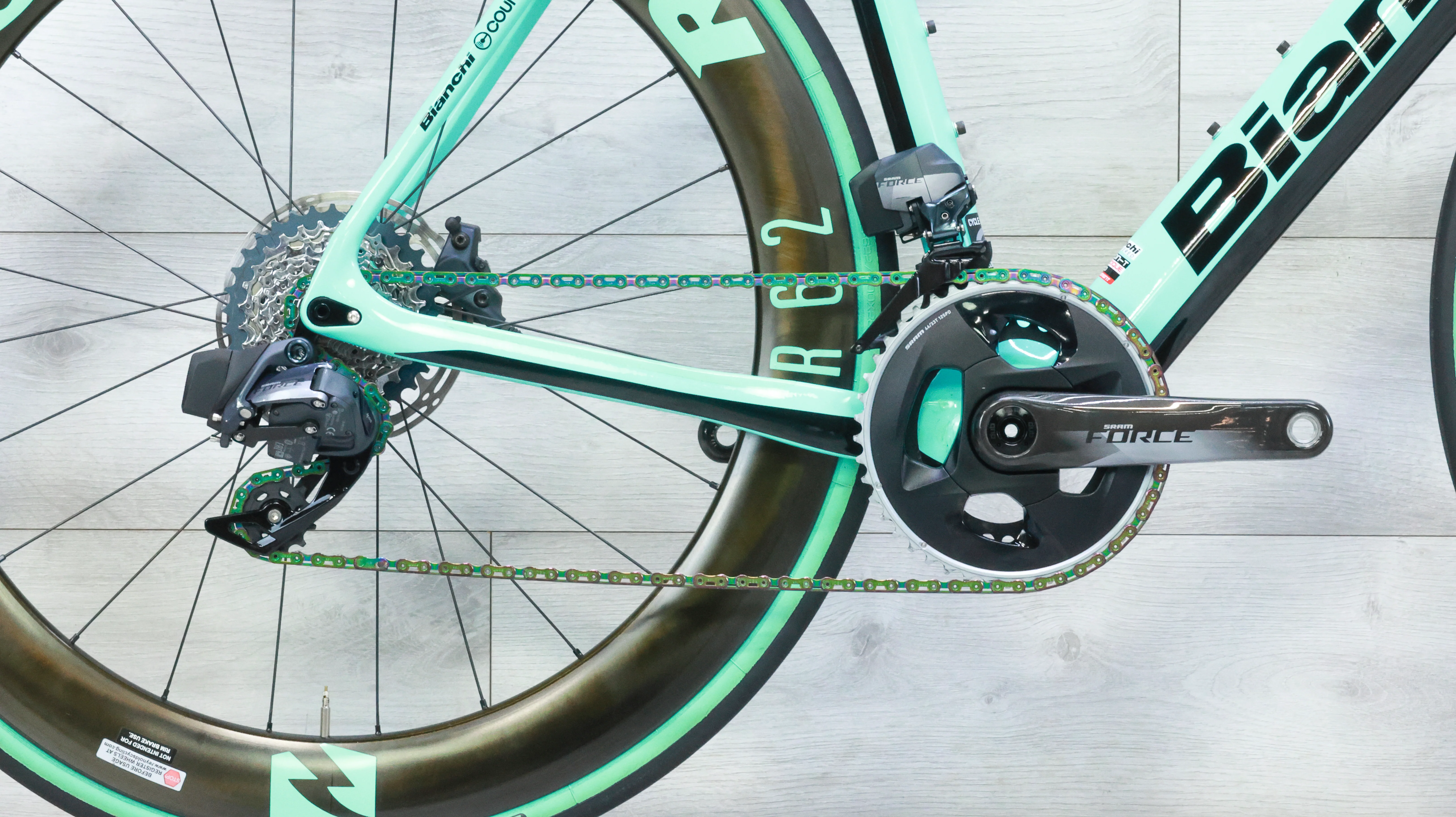 Bianchi Infinito CV Force eTap AXS Road Bike - 2021, 57cm - Image 4