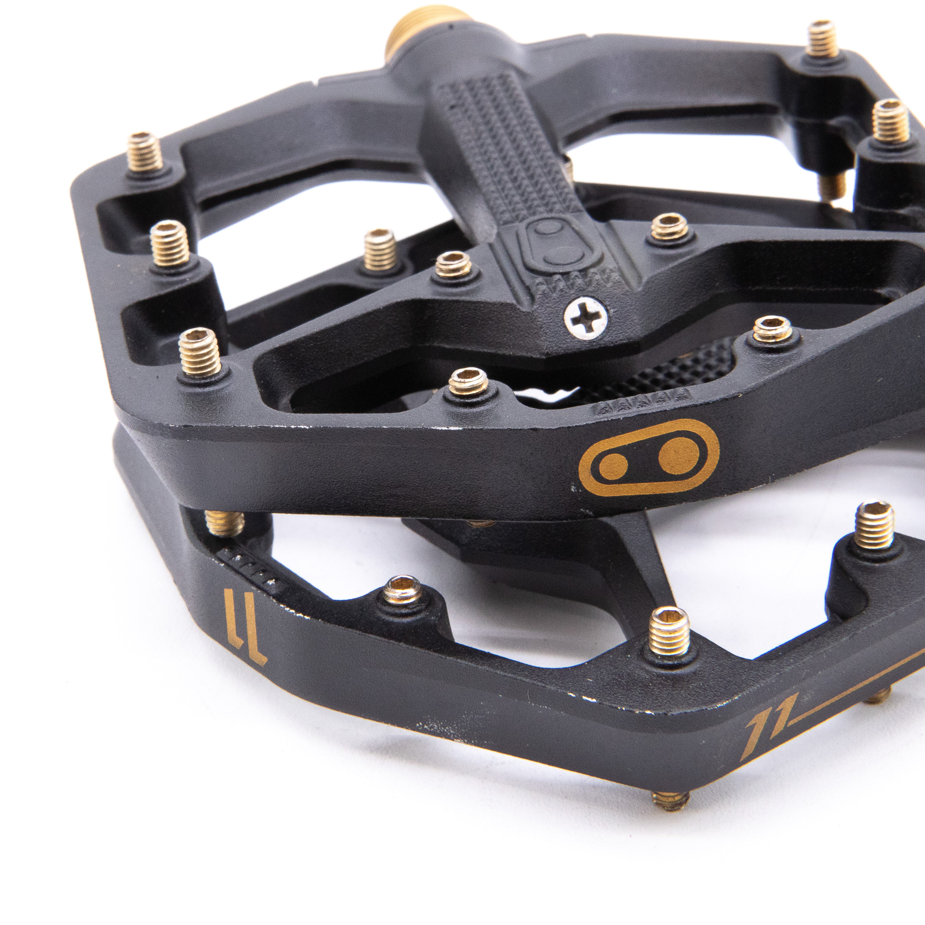 Crank Brothers Stamp 11 Large Black/Gold MTB Pedals 299g - Image 4