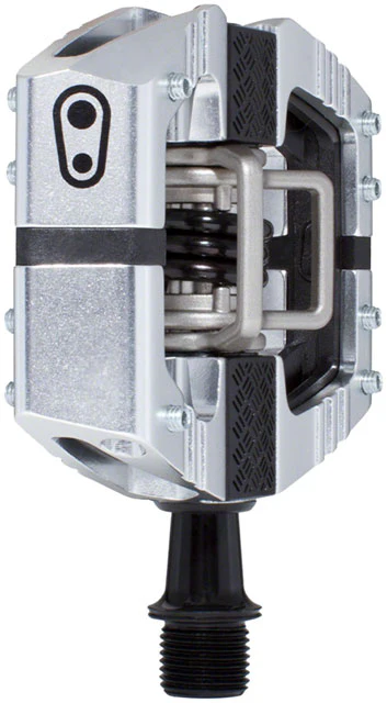 Crankbrothers Mallet E LS Pedals - Dual Sided Clipless with Platform, Aluminum, 9/16", High Polish Silver - Image 2