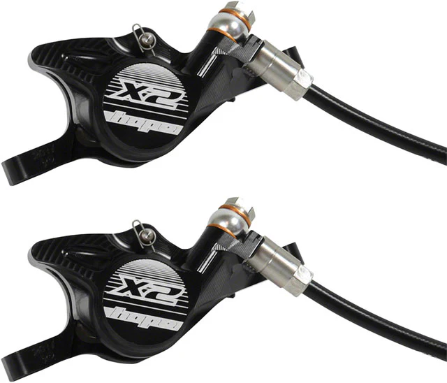 Hope Tech 3 X2 Duo Disc Brake and Lever - Front and Rear, Hydraulic, Post Mount, Black - Image 4