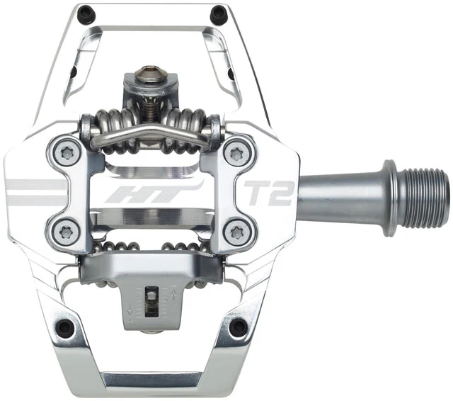 HT Components T2 Pedals - Dual Sided Clipless with Platform, Aluminum, 9/16", Green Camo - Image 10