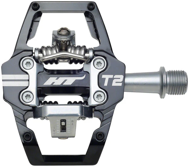 HT Components T2 Pedals - Dual Sided Clipless with Platform, Aluminum, 9/16", Green Camo - Image 11
