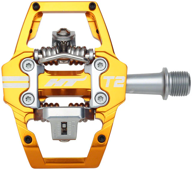 HT Components T2 Pedals - Dual Sided Clipless with Platform, Aluminum, 9/16", Green Camo - Image 3