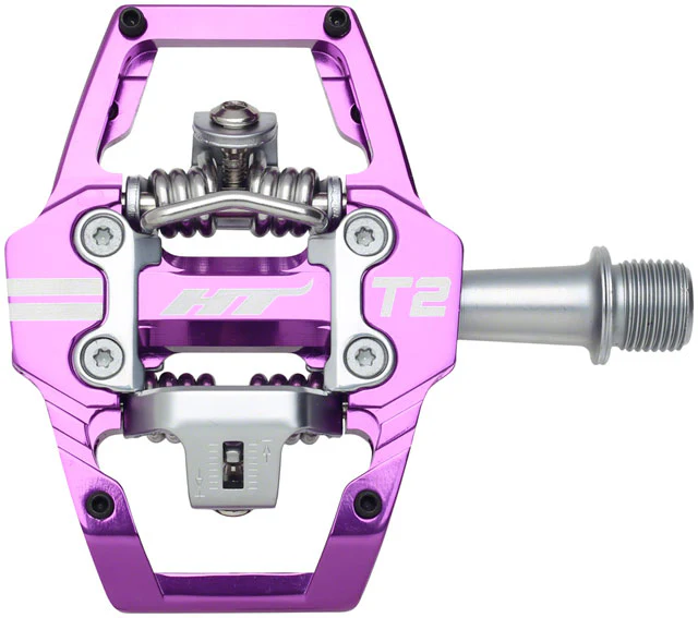 HT Components T2 Pedals - Dual Sided Clipless with Platform, Aluminum, 9/16", Green Camo - Image 8