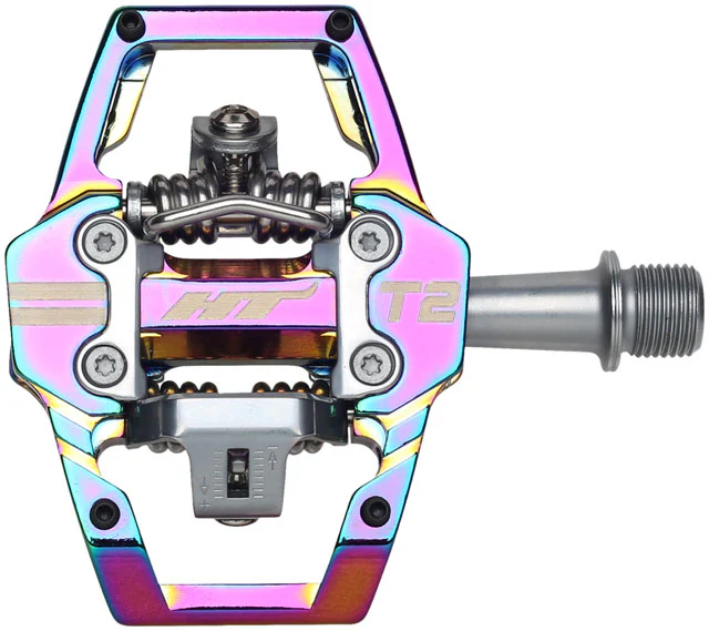 HT Components T2 Pedals - Dual Sided Clipless with Platform, Aluminum, 9/16", Green Camo - Image 9