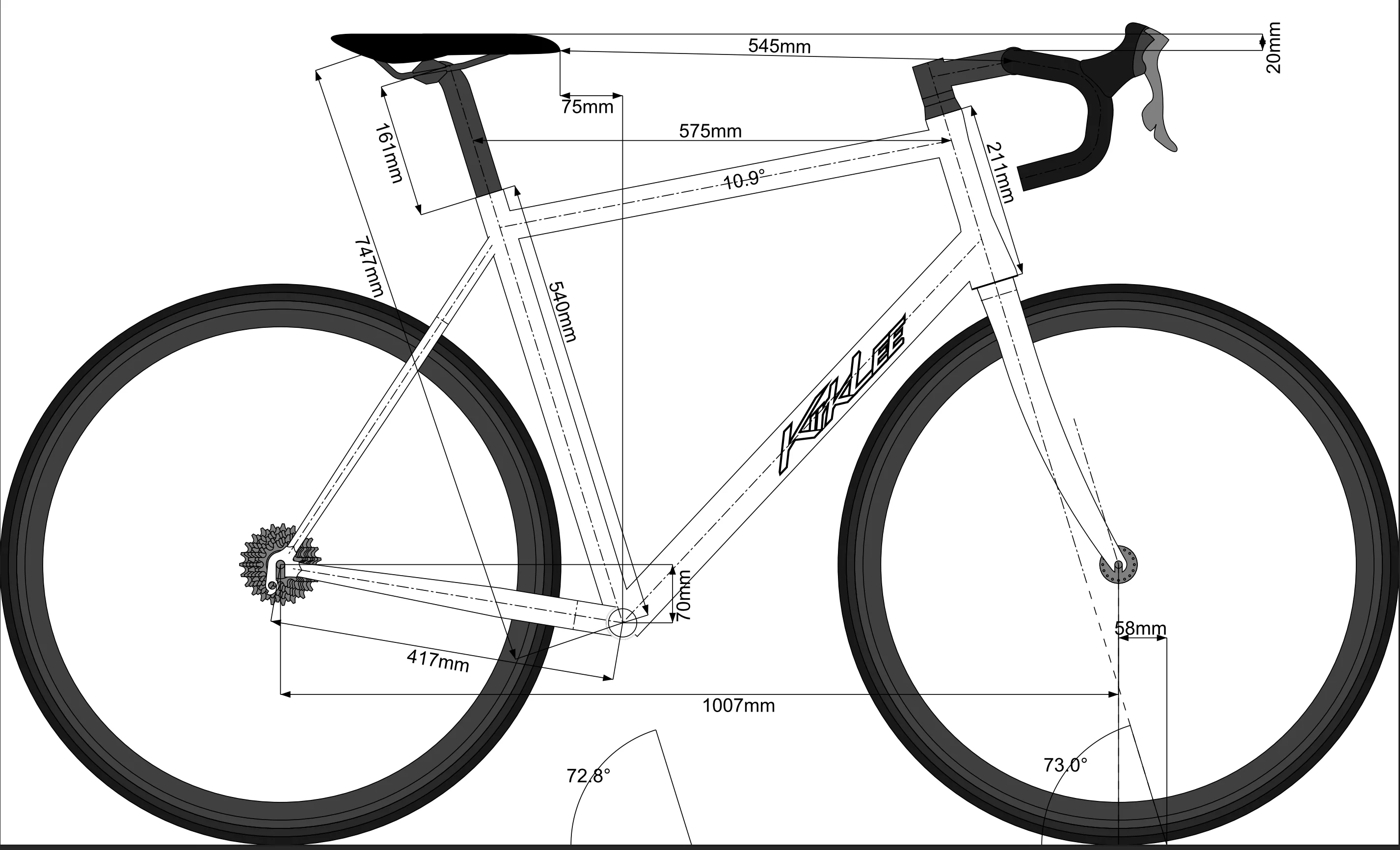 KirkLee Custom Road Bike - 2015, 57.5cm - Image 25
