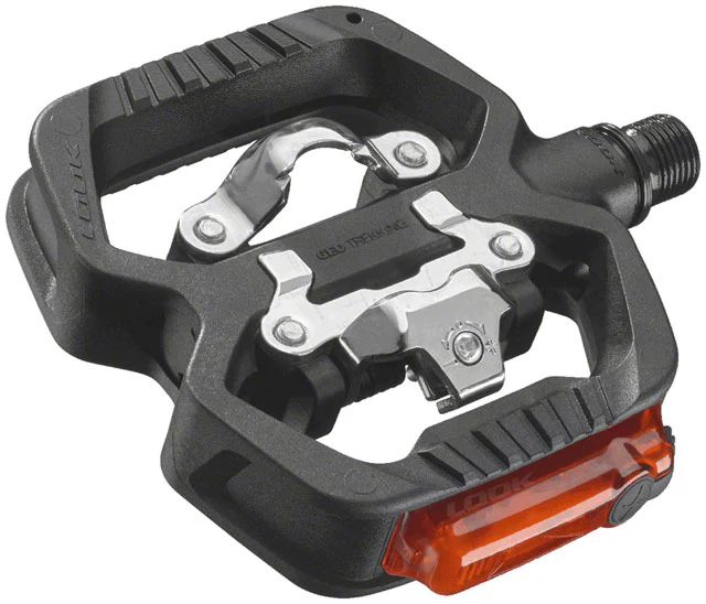 LOOK GEO TREKKING VISION Pedals - Single Side Clipless with Platform, Chromoly, 9/16", Black - Image 2