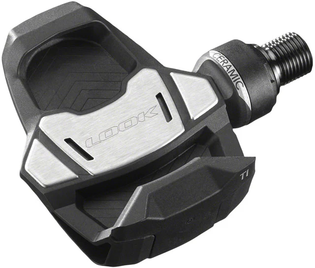 LOOK KEO Blade Carbon Ceramic Ti Pedals - Single Sided Clipless, Titanium, 9/16", Black. 53mm QF, 16Nm - Image 3