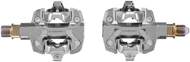 LOOK X-TRACK Single Power Pedals - Dual Sided Clipless, Chromoly,  9/16", Silver - Image 3