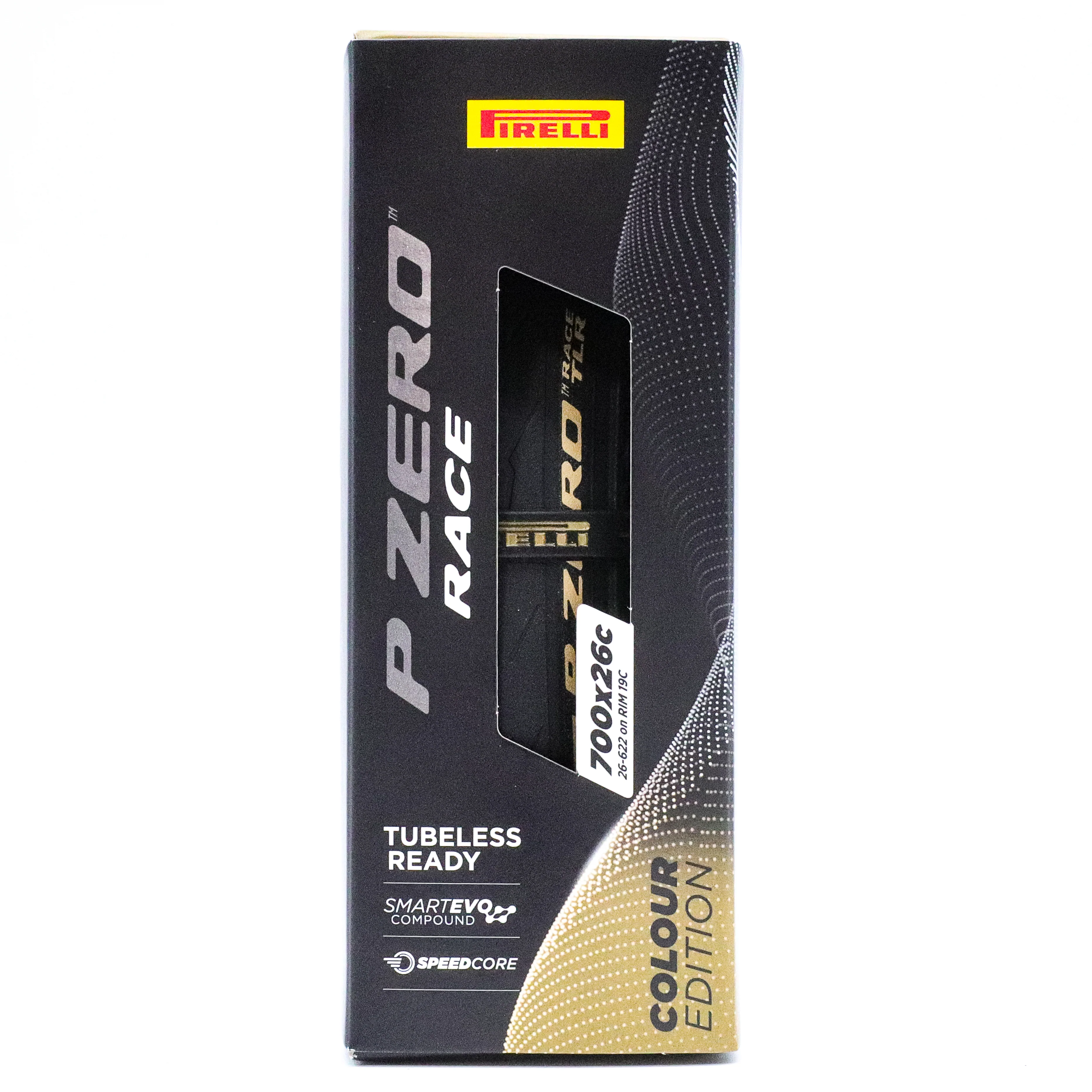 Pirelli P Zero Race TLR 700x26c Road Tire – Tubeless, SmartEVO, SpeedCORE, Gold Colour Edition - Image 2