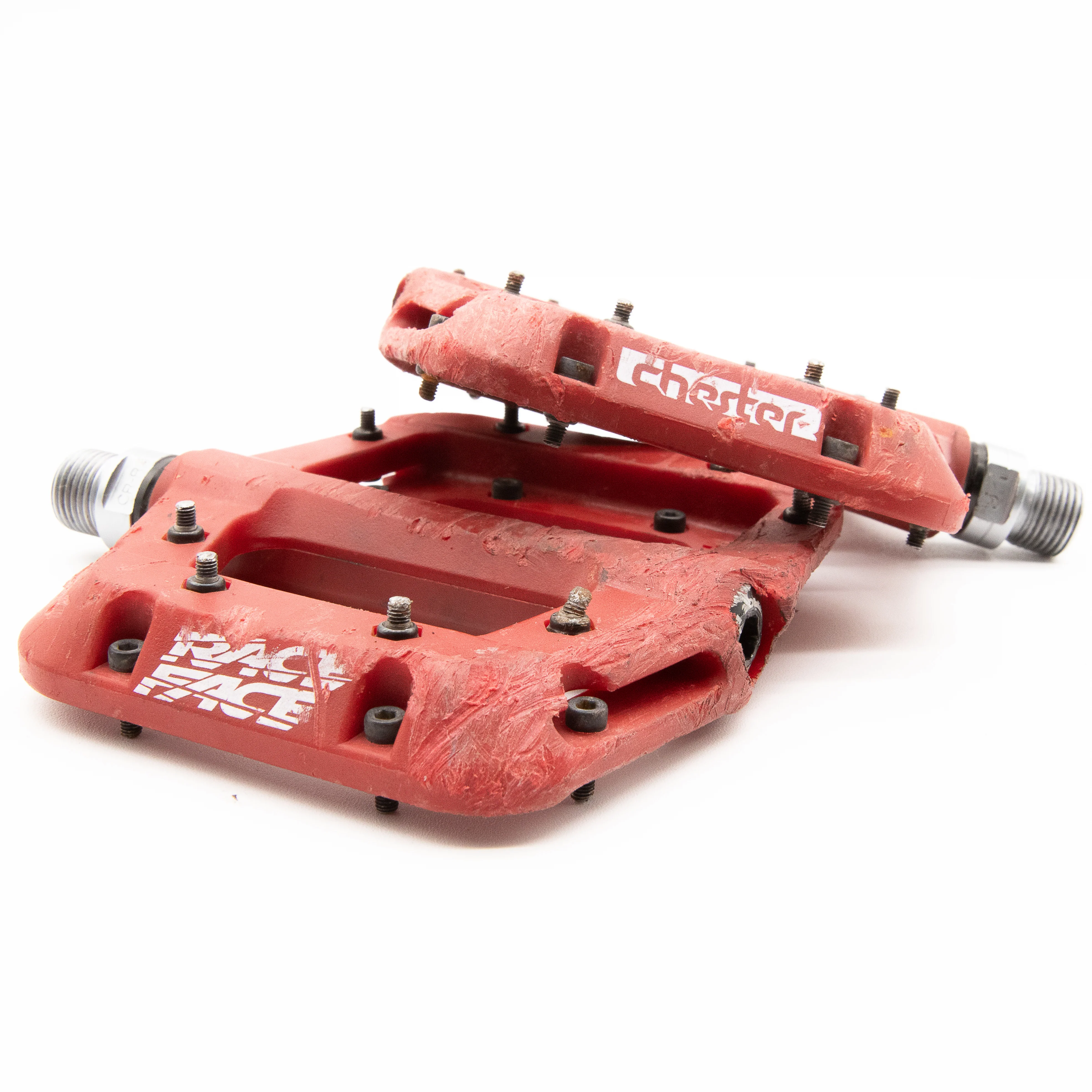 Race Face Chester Flat Red MTB Pedals 358g - Image 4