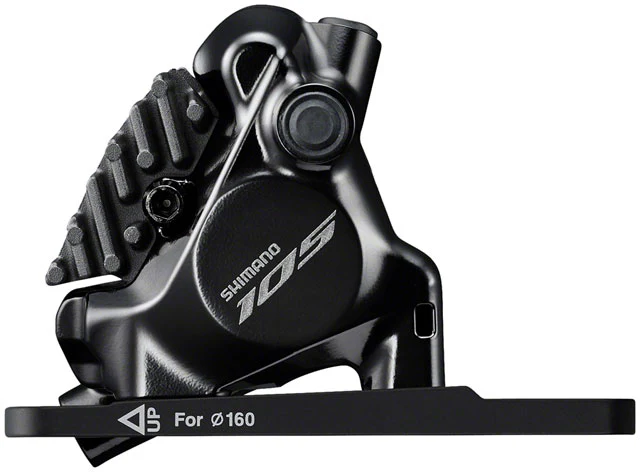 Shimano 105 ST-R7170-LE Di2 Shift/Brake Lever with BR-R7170 Hydraulic Disc Brake Caliper - Front, 2x, Flat Mount with Fork Adaptor, Black - Image 3