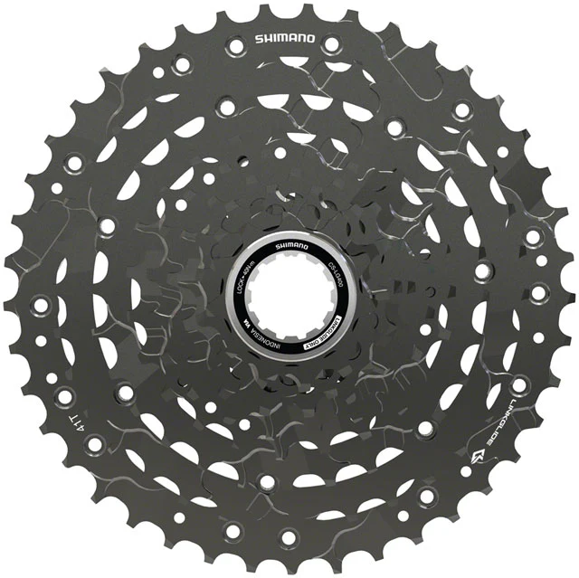 Shimano CUES  CS-LG400-9 Cassette - 9-Speed, 11-41t, LINKGLIDE, Black - Image 2