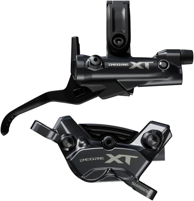Shimano Deore XT BR-M8220 Disc Brake and BL-M8200 Lever - Post Mount, 4-Piston Caliper, SM-BH90-SBM Hose, Fin Metal Pads, Black - Image 2