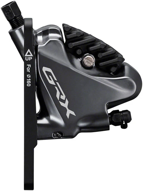 Shimano GRX BL-RX810/BR-RX810 Disc Brake and Lever - Front, Hydraulic, Flat Mount, Finned Resin Pads, Black - Image 3