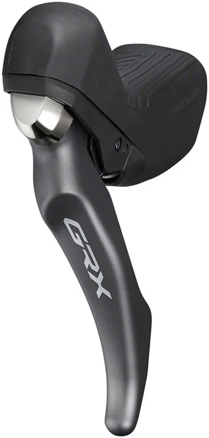 Shimano GRX ST-RX810-LA/BR-RX810 Disc Brake and Lever/Drop Bar Seatpost Remote - Front, Hydraulic, Flat Mount, Resin Pads, Black - Image 2