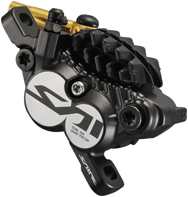Shimano Saint BL-M820-B/BR-M820 Disc Brake and Lever - Hydraulic, Post Mount, Finned Metal Pads, Black - Image 5