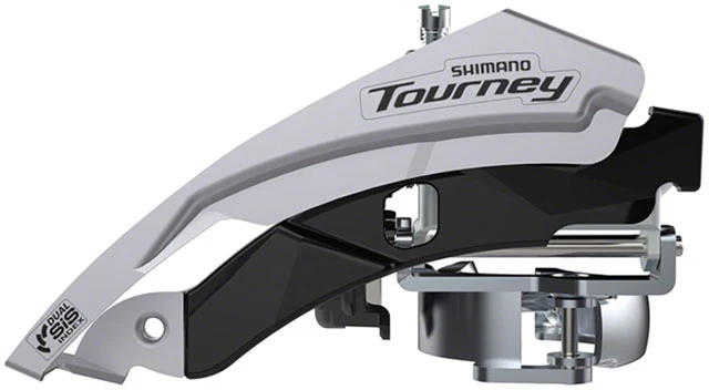 Shimano Tourney FD-TY601-L6 Front Derailleur - 6/7/8-Speed, Triple, Top Swing, Dual Pull, 31.8/34.9mm, 66-69° Chainstay Angle, 20t Cap.