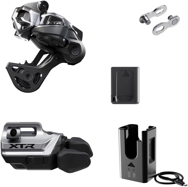 Shimano XTR M9250 Di2 Wireless Upgrade Kit - Includes M9250-GS Rear Derailleur, M9250-IR I-SPEC EV Shifter, Battery, Charger, Quick Link - Image 13