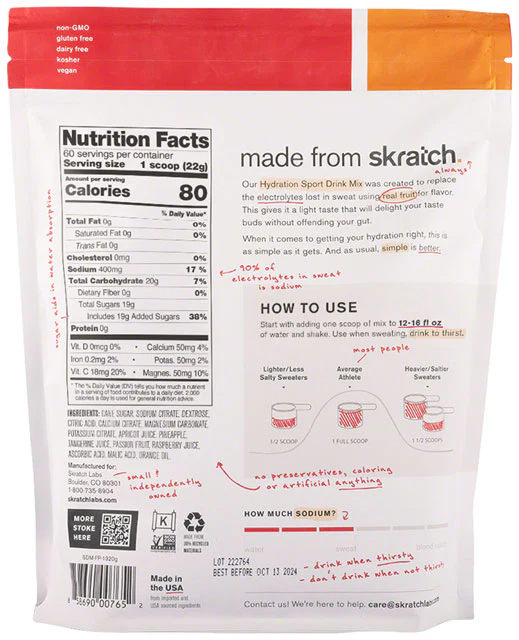 Skratch Labs Hydration Sport Drink Mix - 60-Serving Resealable Pouch - Image 12