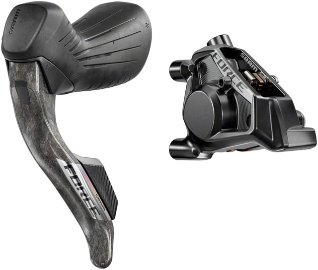 SRAM Force eTap AXS HRD Shift/Brake Lever and Hydraulic Disc Caliper - Left/Front, Flat Mount 20mm Offset, 950mm Hose, Black, E1 - Image 2