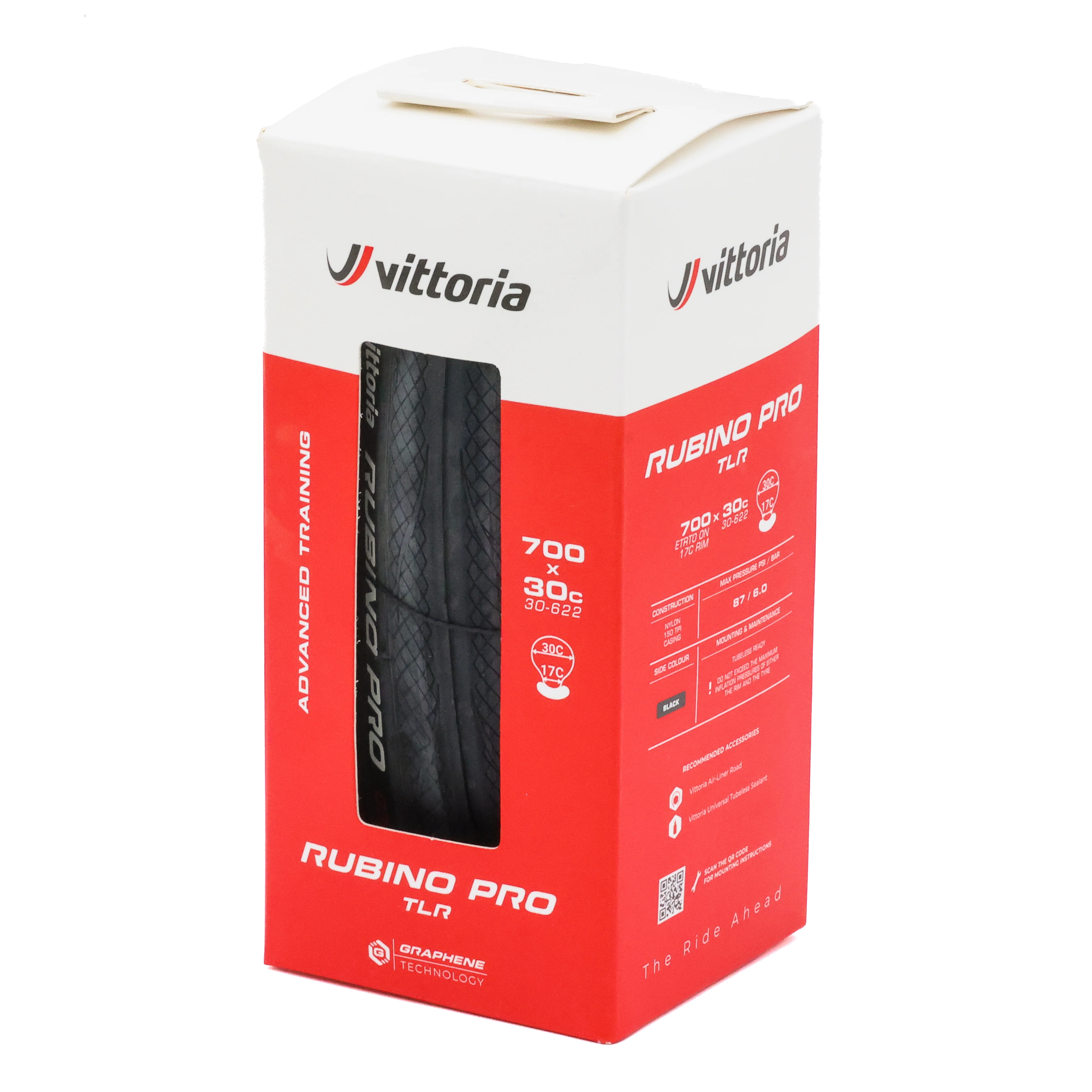 Vittoria Rubino Pro IV TLR G2.0 700x30c Tubeless Road Tire 150TPI Black - Image 3