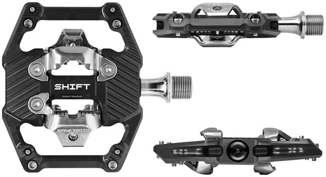 Wolf Tooth SHIFT Gravity Clipless Pedals - Dual Sided Clipless, Alloy, 9/16", Pair, Shimano SPD - Image 2